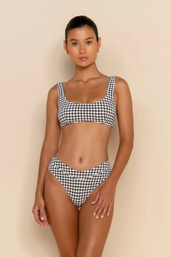 ELCE Swim ESCAPE BRALETTE TOP - HOUNDSTOOTH* Escape | Swim Tops