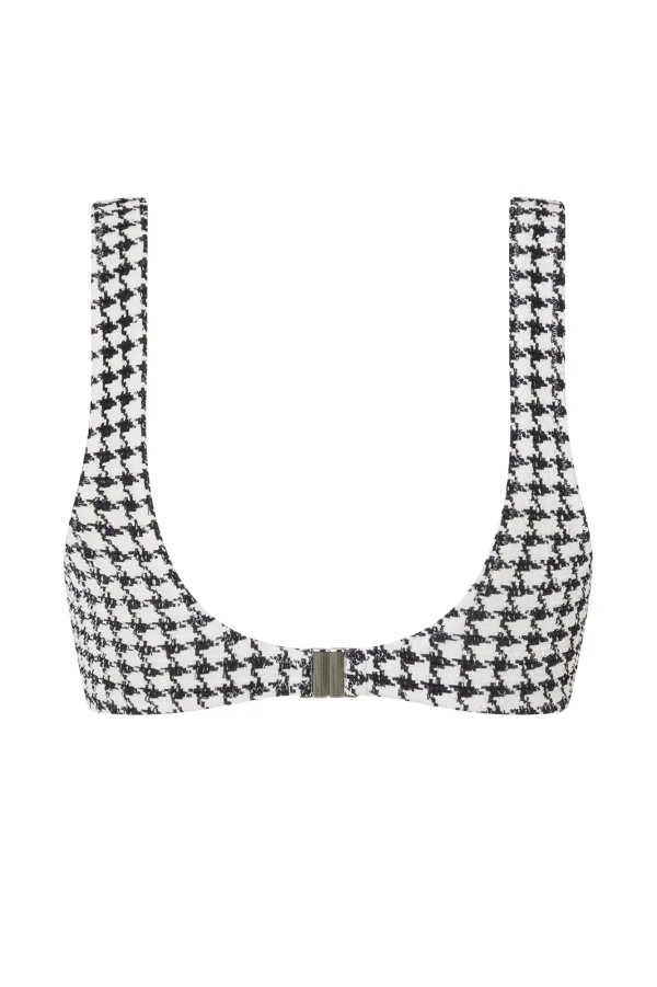 ELCE Swim ESCAPE BRALETTE TOP - HOUNDSTOOTH* Escape | Swim Tops