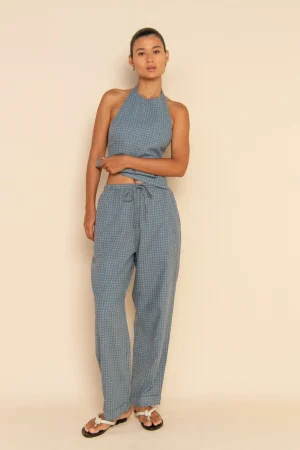 ELCE Swim ISLA PANT - BLUE CHECK* Bottoms