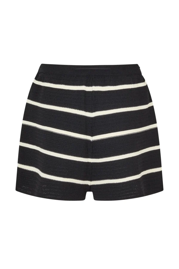 ELCE Swim JONI KNIT SHORT - BLACK/WHITE STRIPE* Selalu | Bottoms