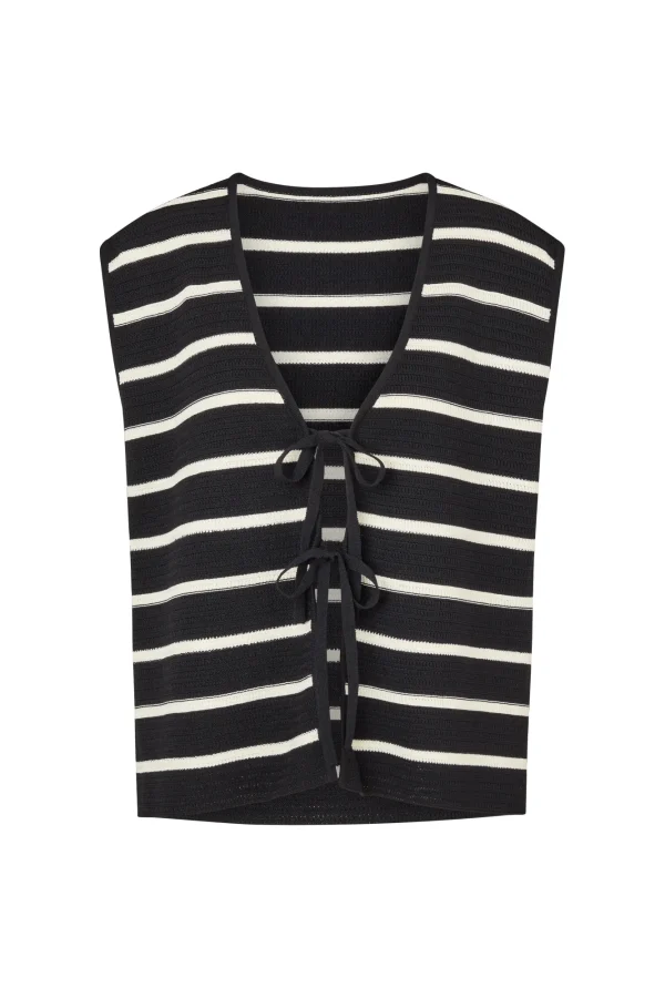 ELCE Swim JONI KNIT TANK - BLACK/WHITE STRIPE* Selalu | Tops