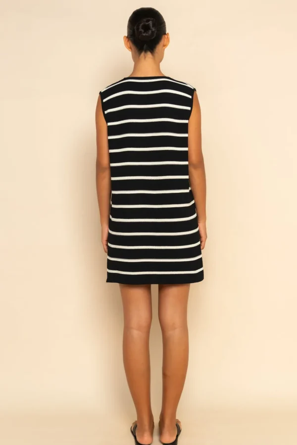 ELCE Swim JONI MINI DRESS - BLACK/WHITE STRIPE* Selalu | Dresses