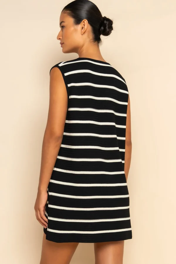 ELCE Swim JONI MINI DRESS - BLACK/WHITE STRIPE* Selalu | Dresses