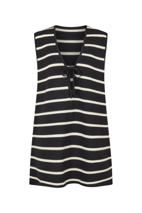 ELCE Swim JONI MINI DRESS - BLACK/WHITE STRIPE* Selalu | Dresses