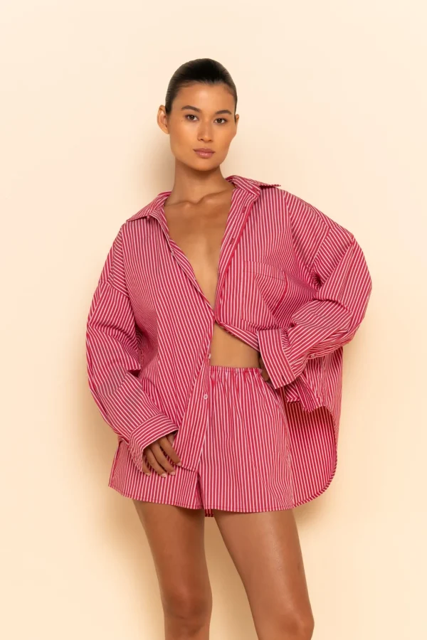 ELCE Swim JUDE SHIRT - CHERRY STRIPE* Selalu | Tops