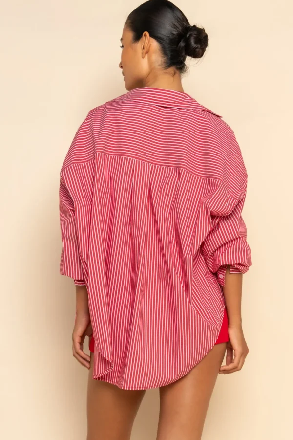 ELCE Swim JUDE SHIRT - CHERRY STRIPE* Selalu | Tops