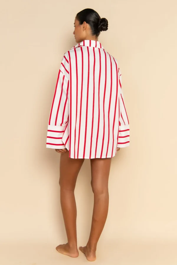 ELCE Swim PRE ORDER // REVERIE SHIRT - RED / WHITE STRIPE* Tops