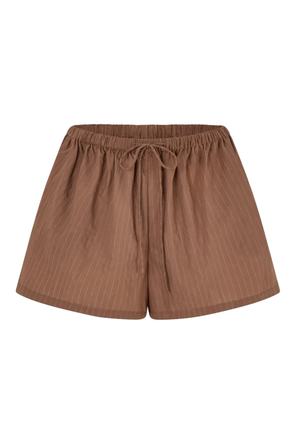 ELCE Swim REMI SHORT - MOCHA PINSTRIPE* Selalu | Bottoms