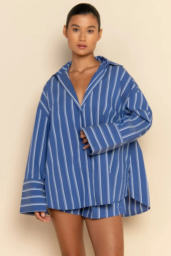 ELCE Swim RYAN SHIRT - BLUE STRIPE* Oasis | Tops